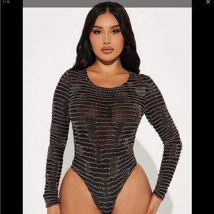 Giving My Best Bodysuit- Black and Gold combo